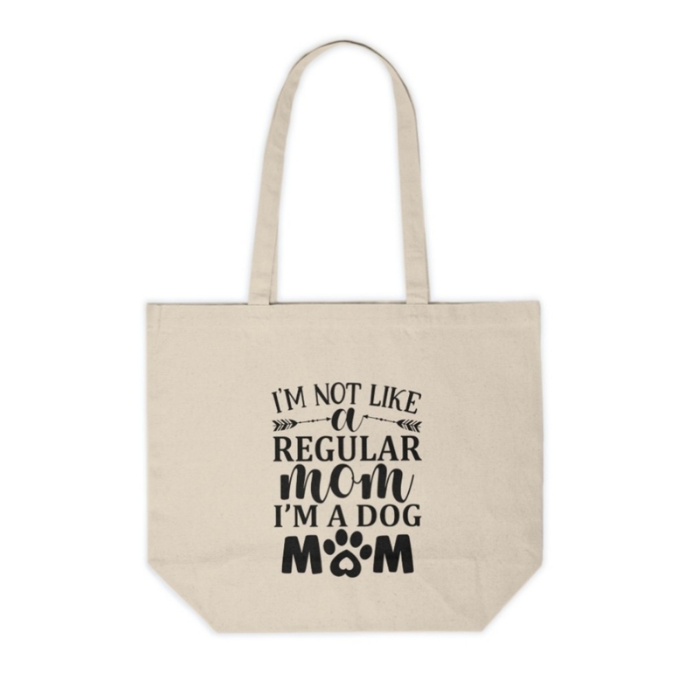 Dog Mom Custom Canvas Tote Bag